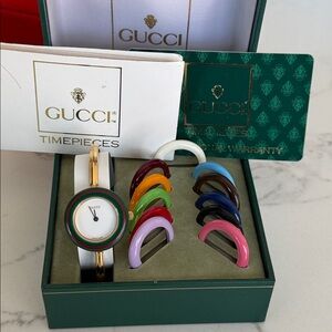 Gucci Women's Watch Set with Colorful Bezels
